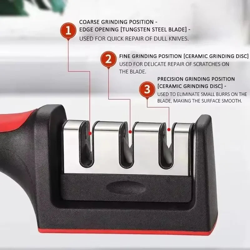 Multifunctional Sharpening Stone Knife Sharpener Kitchen Special, Fast Sharpening.
Afilador de cuchillos multifuncional de piedra de afilar, especial para cocina, afilado rápido.
