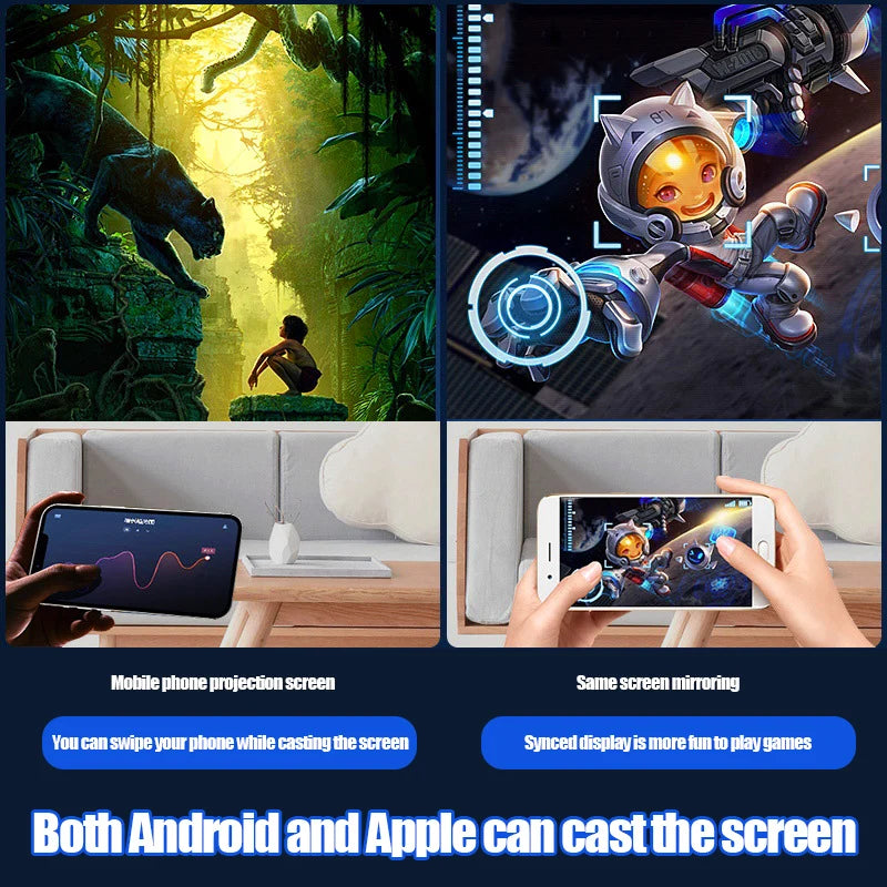 TAIDU Portable Projector 4K Home Theater Beamer Smartphone Screen Mirroring Dual WiFi 5G Bluetooth HD 1080P Video Proyector